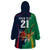 Custom France South Africa Rugby Wearable Blanket Hoodie Springboks and Gallic Rooster World Cup 2023 - Wonder Print Shop