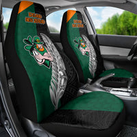New Zealand Ireland Rugby Car Seat Cover Warrior Black Fern and Shamrocks World Cup 2023 LT9 - Wonder Print Shop