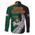 New Zealand Ireland Rugby Family Matching Summer Maxi Dress and Hawaiian Shirt Warrior Black Fern and Shamrocks World Cup 2023 - Wonder Print Shop