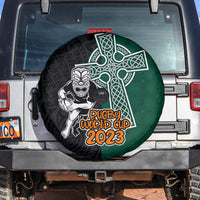 New Zealand Ireland Rugby Spare Tire Cover Warrior Black Fern and Shamrocks World Cup 2023 - Wonder Print Shop