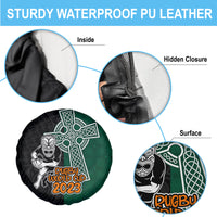 New Zealand Ireland Rugby Spare Tire Cover Warrior Black Fern and Shamrocks World Cup 2023 - Wonder Print Shop
