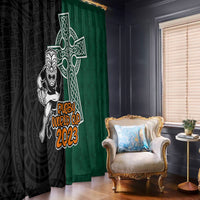 New Zealand Ireland Rugby Window Curtain Warrior Black Fern and Shamrocks World Cup 2023 - Wonder Print Shop