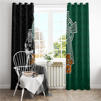 New Zealand Ireland Rugby Window Curtain Warrior Black Fern and Shamrocks World Cup 2023 - Wonder Print Shop