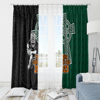 New Zealand Ireland Rugby Window Curtain Warrior Black Fern and Shamrocks World Cup 2023 - Wonder Print Shop