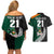 Custom New Zealand Ireland Rugby Couples Matching Off Shoulder Short Dress and Hawaiian Shirt Warrior Black Fern and Shamrocks World Cup 2023 LT9 - Wonder Print Shop
