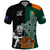 Custom New Zealand Ireland Rugby Polo Shirt Warrior Black Fern and Shamrocks World Cup 2023 - Wonder Print Shop