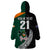 Custom New Zealand Ireland Rugby Wearable Blanket Hoodie Warrior Black Fern and Shamrocks World Cup 2023 - Wonder Print Shop