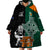 Custom New Zealand Ireland Rugby Wearable Blanket Hoodie Warrior Black Fern and Shamrocks World Cup 2023 - Wonder Print Shop