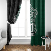 Custom New Zealand Ireland Rugby Window Curtain Warrior Black Fern and Shamrocks World Cup 2023 - Wonder Print Shop