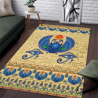 Ancient Egypt Scarab Beetle Area Rug LT9 - Wonder Print Shop