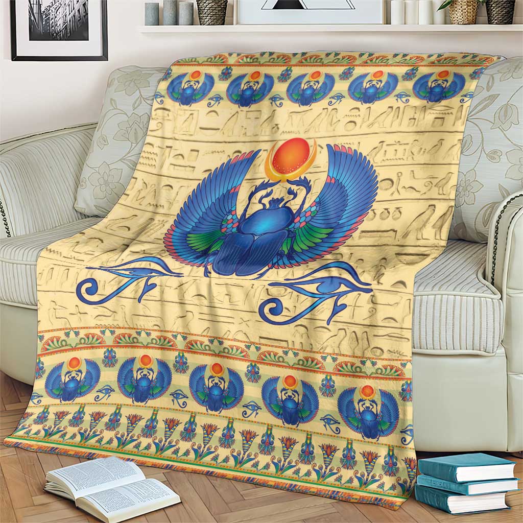 Ancient Egypt Scarab Beetle Blanket