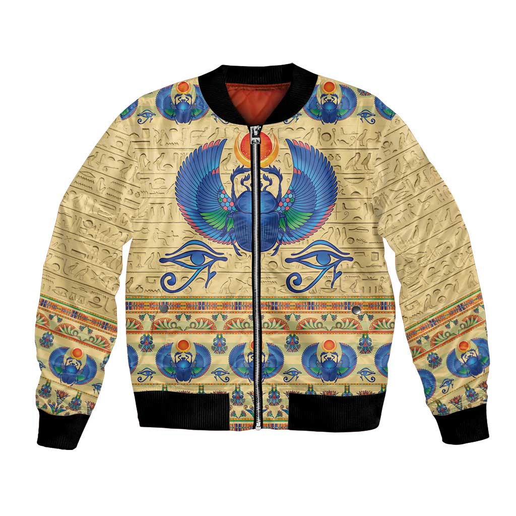 Ancient Egypt Scarab Beetle Bomber Jacket LT9 - Wonder Print Shop
