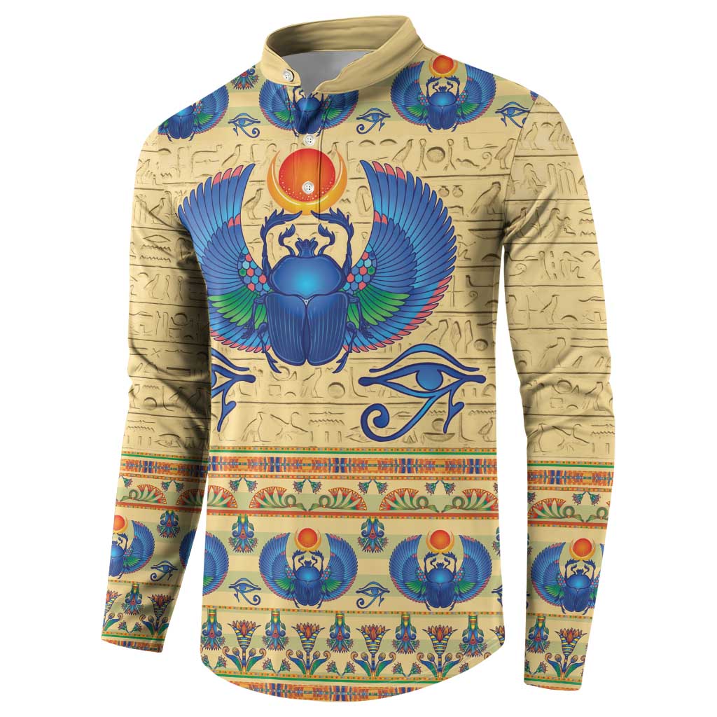 Ancient Egypt Scarab Beetle Button Sweatshirt LT9 - Wonder Print Shop
