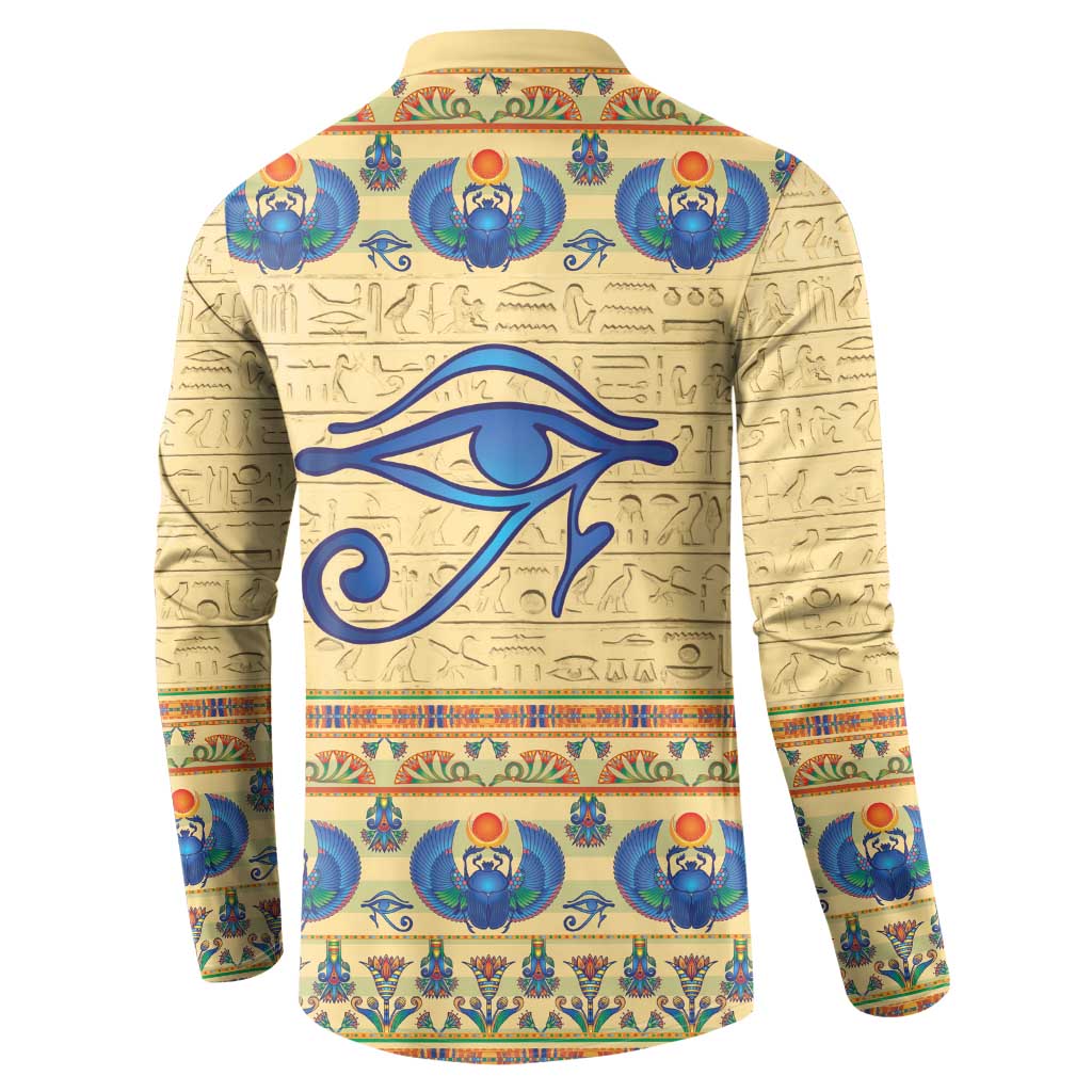 Ancient Egypt Scarab Beetle Button Sweatshirt LT9 - Wonder Print Shop
