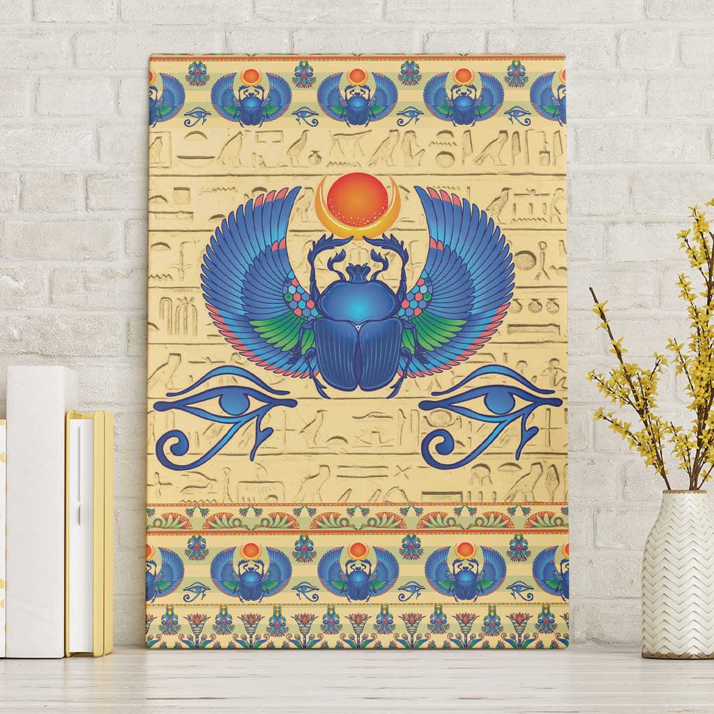 Ancient Egypt Scarab Beetle Canvas Wall Art LT9 - Wonder Print Shop