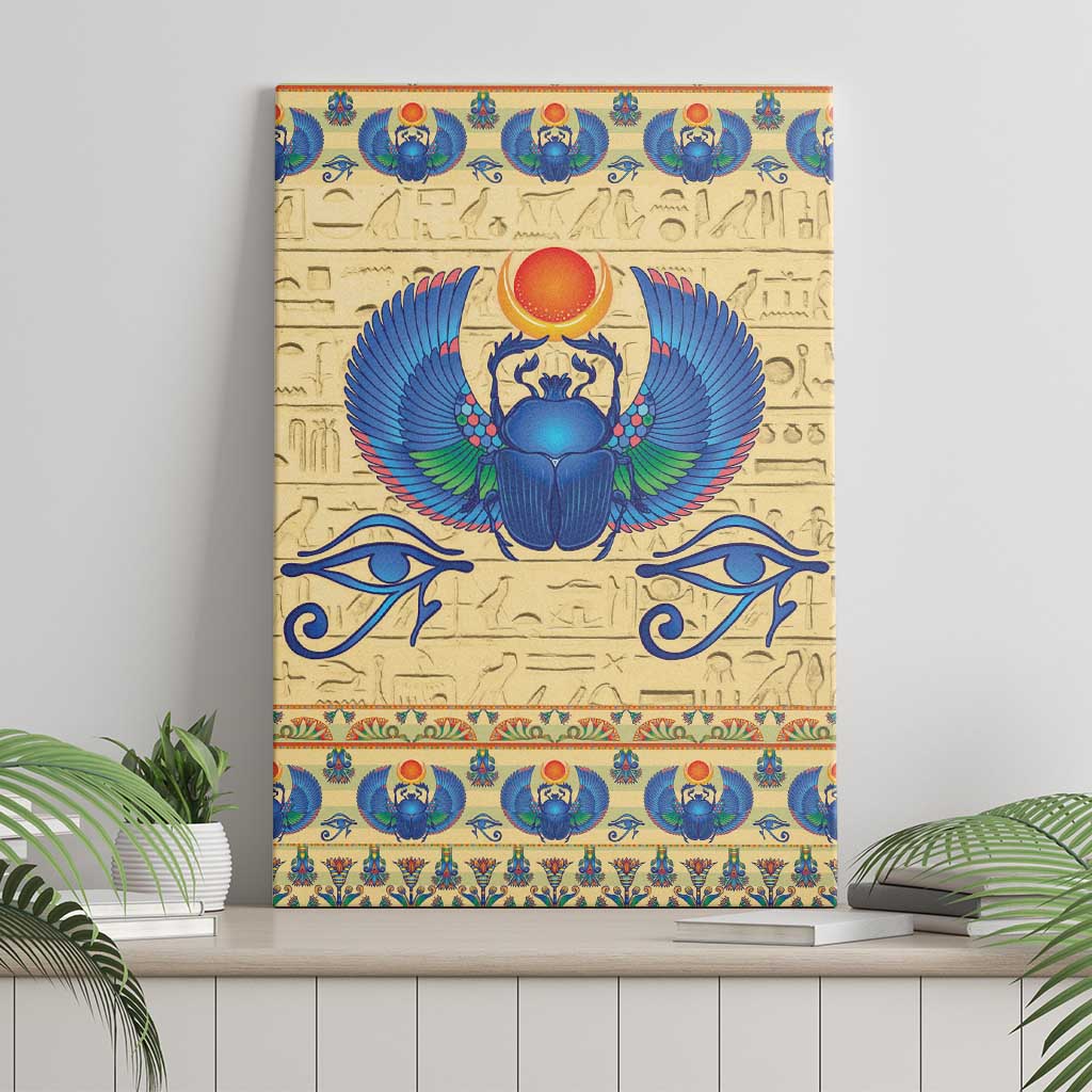 Ancient Egypt Scarab Beetle Canvas Wall Art LT9 - Wonder Print Shop