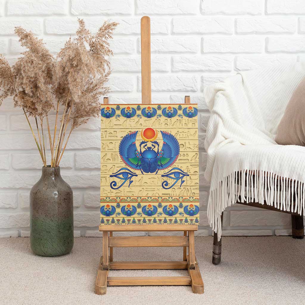 Ancient Egypt Scarab Beetle Canvas Wall Art LT9 - Wonder Print Shop