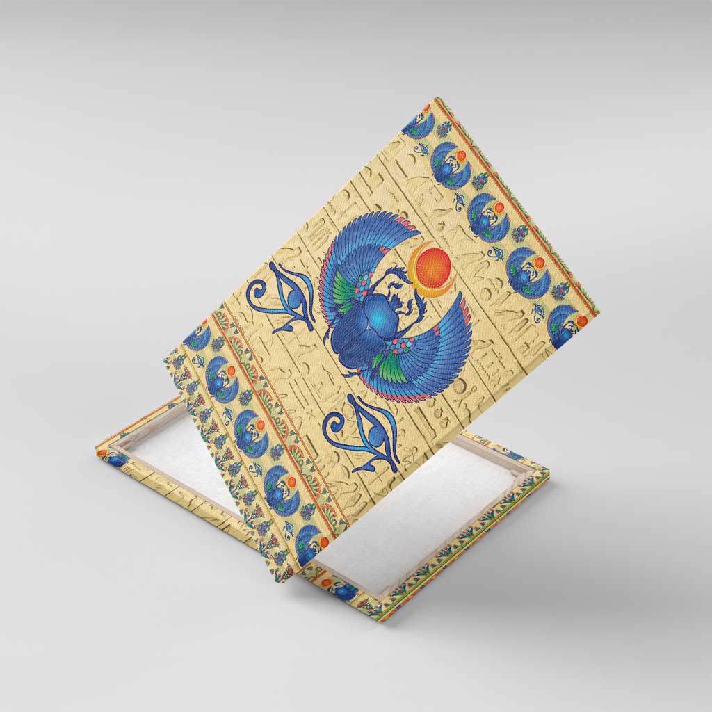 Ancient Egypt Scarab Beetle Canvas Wall Art LT9 - Wonder Print Shop