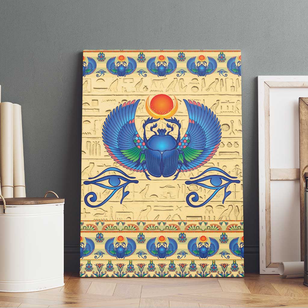 Ancient Egypt Scarab Beetle Canvas Wall Art LT9 - Wonder Print Shop