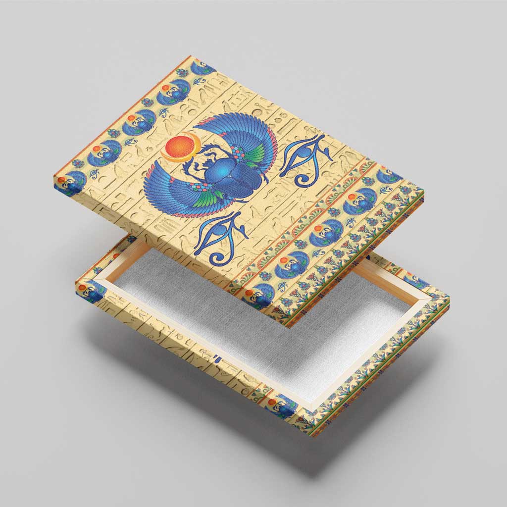 Ancient Egypt Scarab Beetle Canvas Wall Art LT9 - Wonder Print Shop