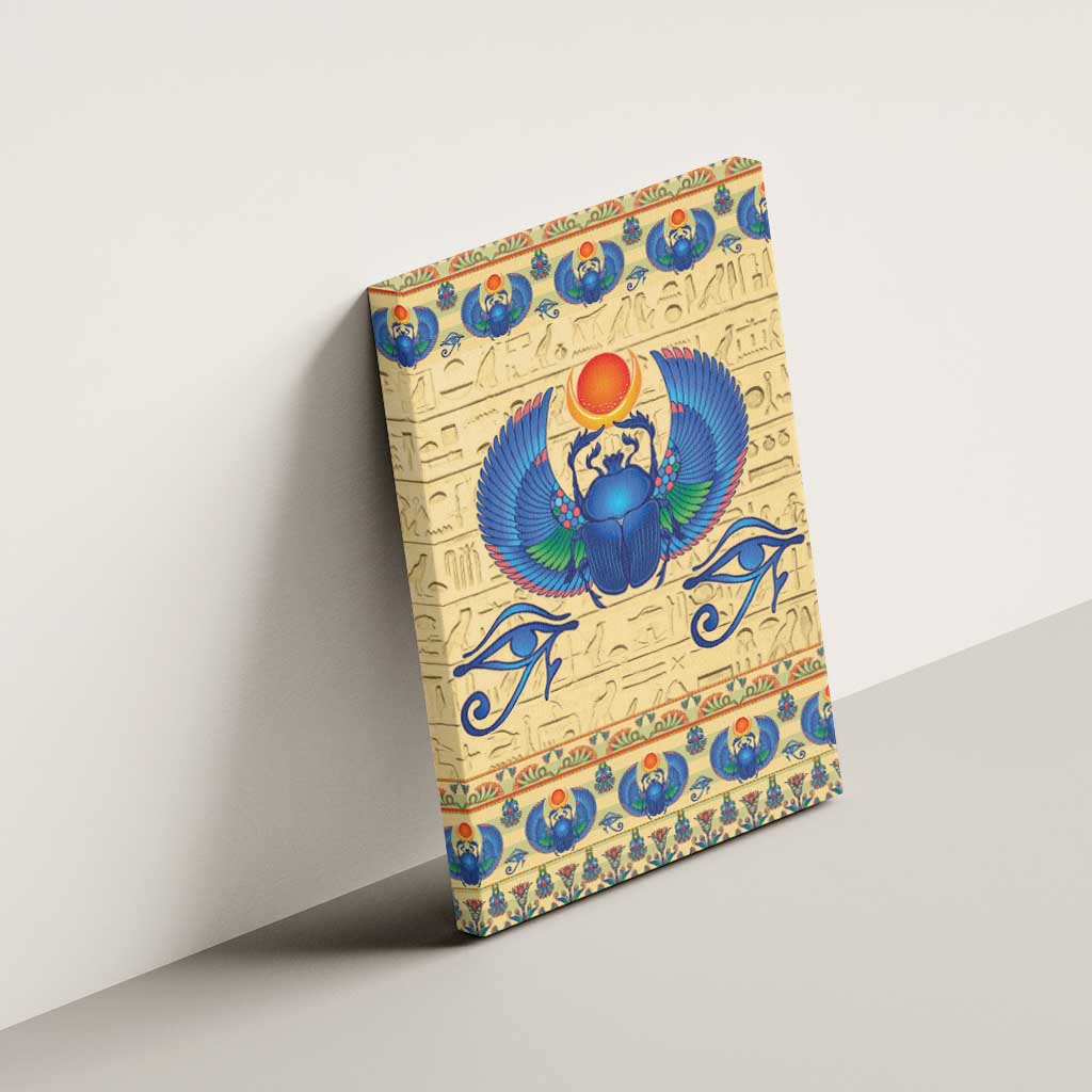 Ancient Egypt Scarab Beetle Canvas Wall Art LT9 - Wonder Print Shop