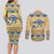 Ancient Egypt Scarab Beetle Couples Matching Long Sleeve Bodycon Dress and Long Sleeve Button Shirt LT9 - Wonder Print Shop