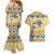 Ancient Egypt Scarab Beetle Couples Matching Mermaid Dress and Hawaiian Shirt LT9 - Wonder Print Shop