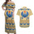 Ancient Egypt Scarab Beetle Couples Matching Off Shoulder Maxi Dress and Hawaiian Shirt LT9 - Wonder Print Shop
