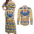 Ancient Egypt Scarab Beetle Couples Matching Off Shoulder Maxi Dress and Long Sleeve Button Shirt LT9 - Wonder Print Shop