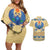 Ancient Egypt Scarab Beetle Couples Matching Off Shoulder Short Dress and Hawaiian Shirt LT9 - Wonder Print Shop