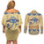 Ancient Egypt Scarab Beetle Couples Matching Off Shoulder Short Dress and Long Sleeve Button Shirt LT9 - Wonder Print Shop