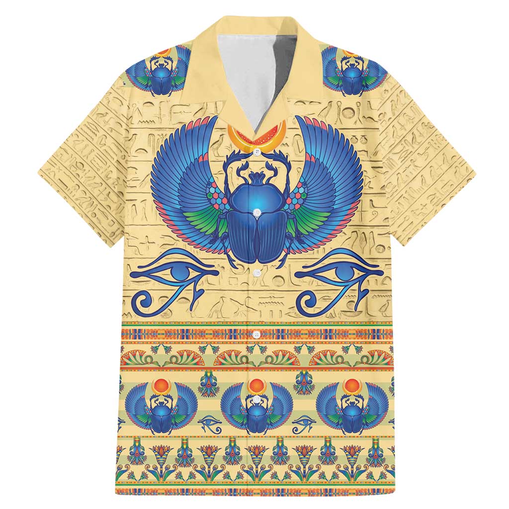 Ancient Egypt Scarab Beetle Family Matching Mermaid Dress and Hawaiian Shirt LT9 - Wonder Print Shop