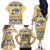 Ancient Egypt Scarab Beetle Family Matching Off The Shoulder Long Sleeve Dress and Hawaiian Shirt - Wonder Print Shop