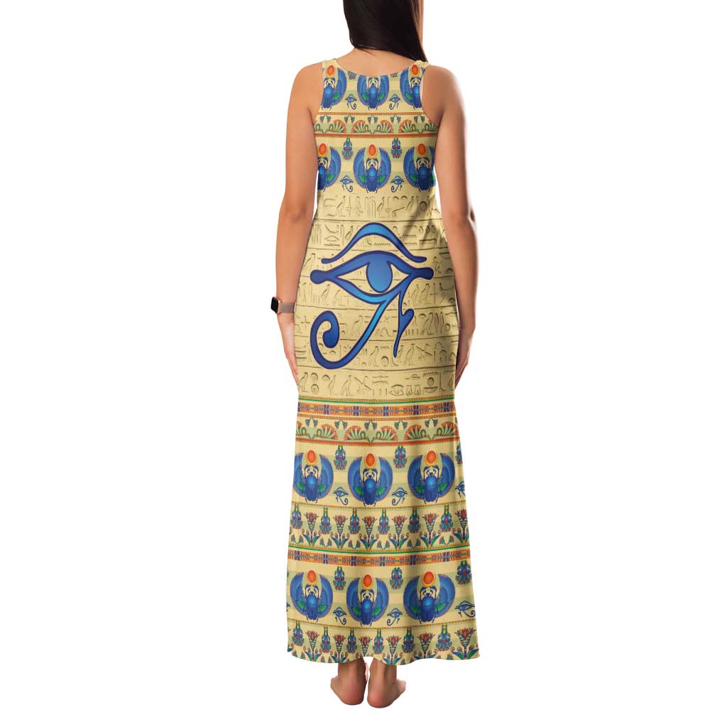 Ancient Egypt Scarab Beetle Family Matching Tank Maxi Dress and Hawaiian Shirt - Wonder Print Shop