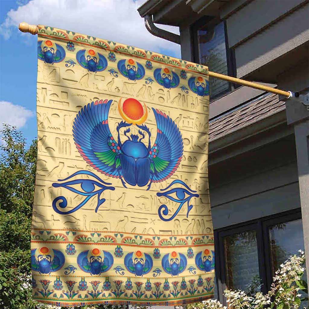 Ancient Egypt Scarab Beetle Garden Flag - Wonder Print Shop