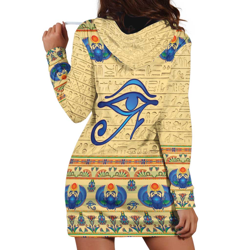 Ancient Egypt Scarab Beetle Hoodie Dress - Wonder Print Shop