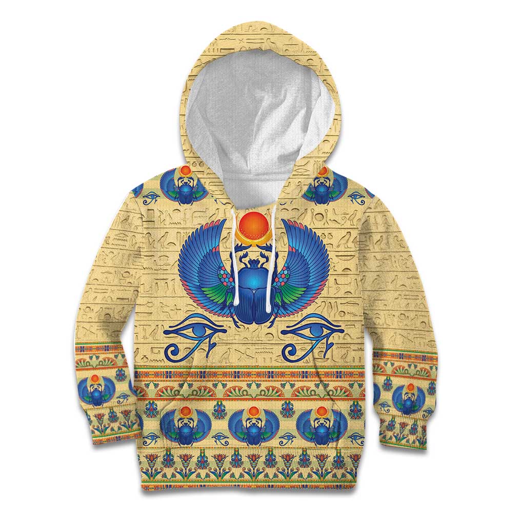 Ancient Egypt Scarab Beetle Kid Hoodie - Wonder Print Shop