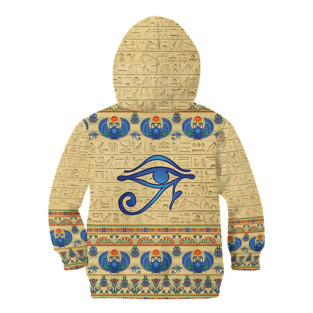 Ancient Egypt Scarab Beetle Kid Hoodie - Wonder Print Shop