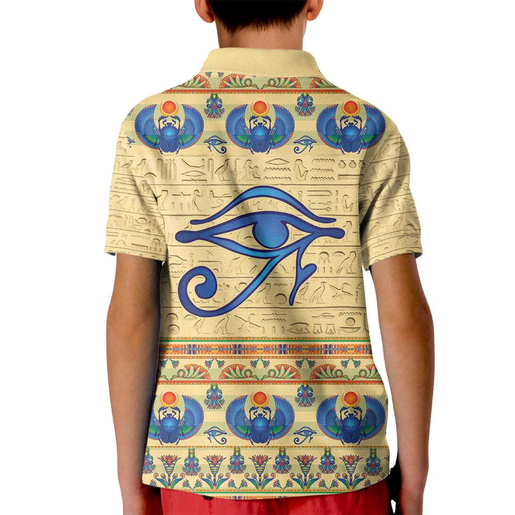 Ancient Egypt Scarab Beetle Kid Polo Shirt - Wonder Print Shop