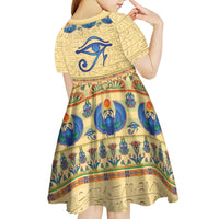 Ancient Egypt Scarab Beetle Kid Short Sleeve Dress - Wonder Print Shop