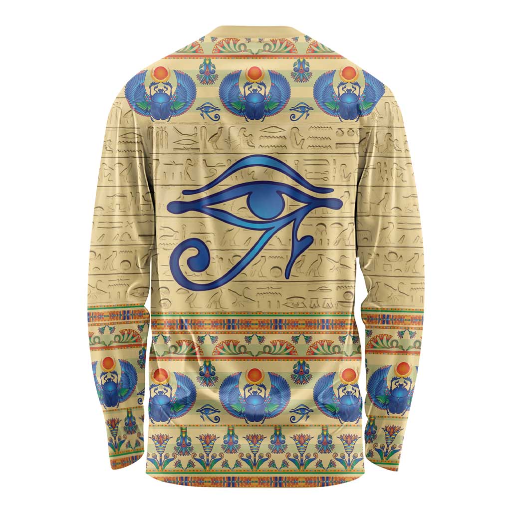 Ancient Egypt Scarab Beetle Long Sleeve Shirt - Wonder Print Shop