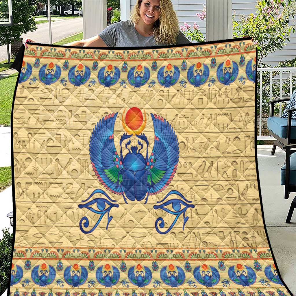 Ancient Egypt Scarab Beetle Quilt - Wonder Print Shop