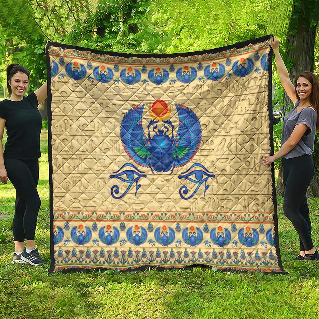 Ancient Egypt Scarab Beetle Quilt - Wonder Print Shop