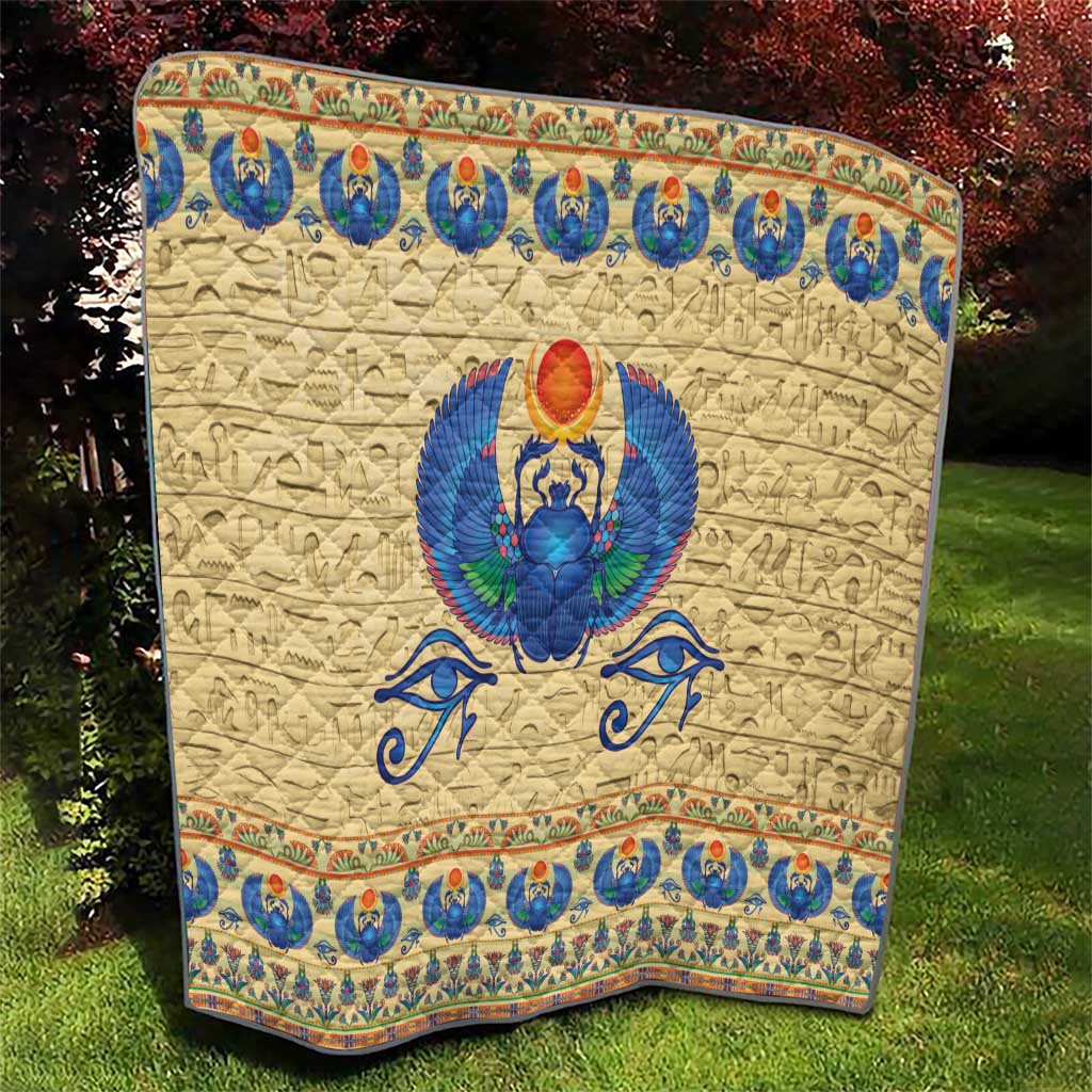 Ancient Egypt Scarab Beetle Quilt - Wonder Print Shop