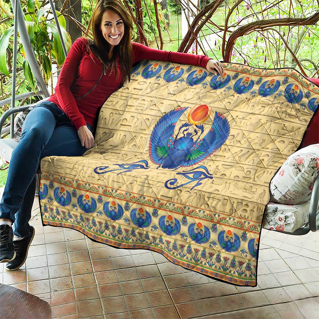 Ancient Egypt Scarab Beetle Quilt - Wonder Print Shop