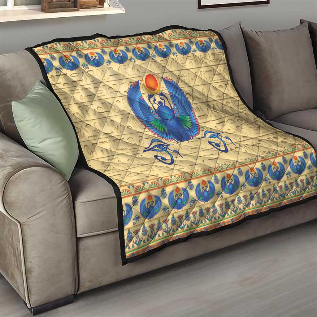 Ancient Egypt Scarab Beetle Quilt - Wonder Print Shop