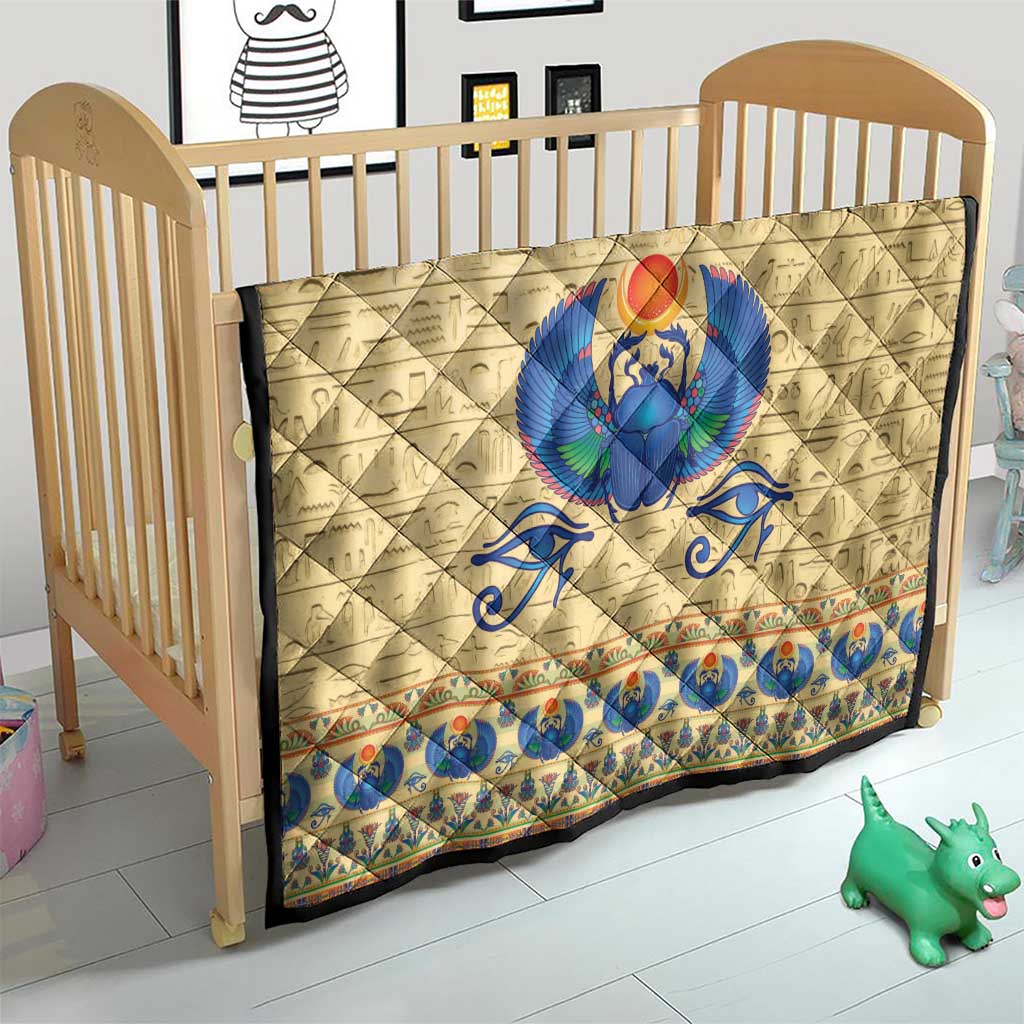 Ancient Egypt Scarab Beetle Quilt - Wonder Print Shop