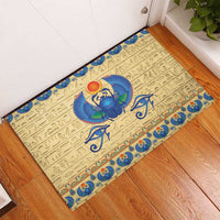Ancient Egypt Scarab Beetle Rubber Doormat - Wonder Print Shop