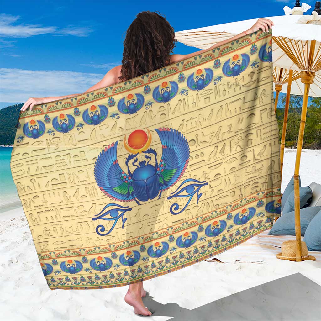 Ancient Egypt Scarab Beetle Sarong - Wonder Print Shop