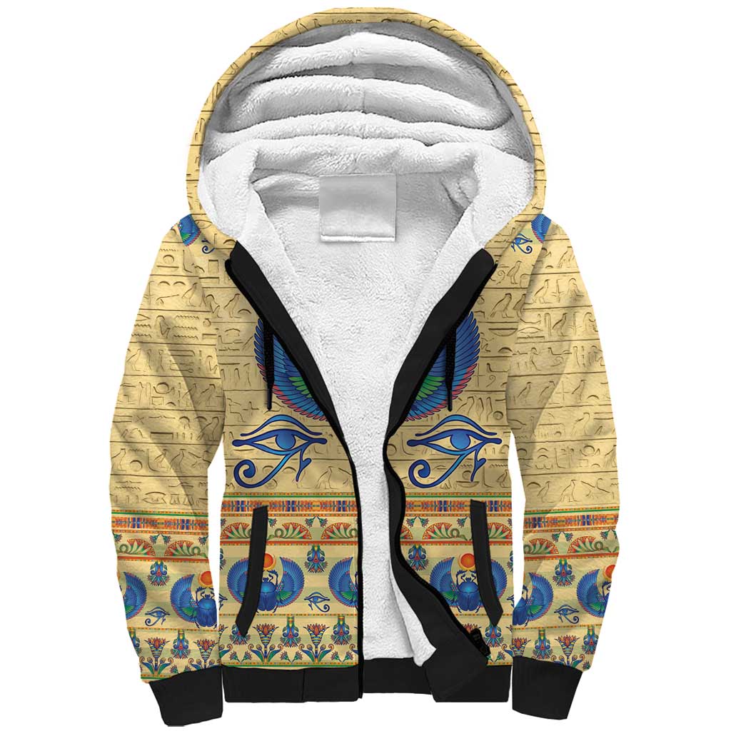 Ancient Egypt Scarab Beetle Sherpa Hoodie - Wonder Print Shop